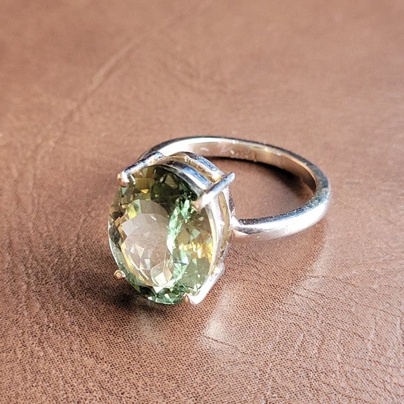 Stunning Natural Afghan Aquamarine Ring 3.65 CT, 18KT white gold, Blue-Green - Picture 5 of 10